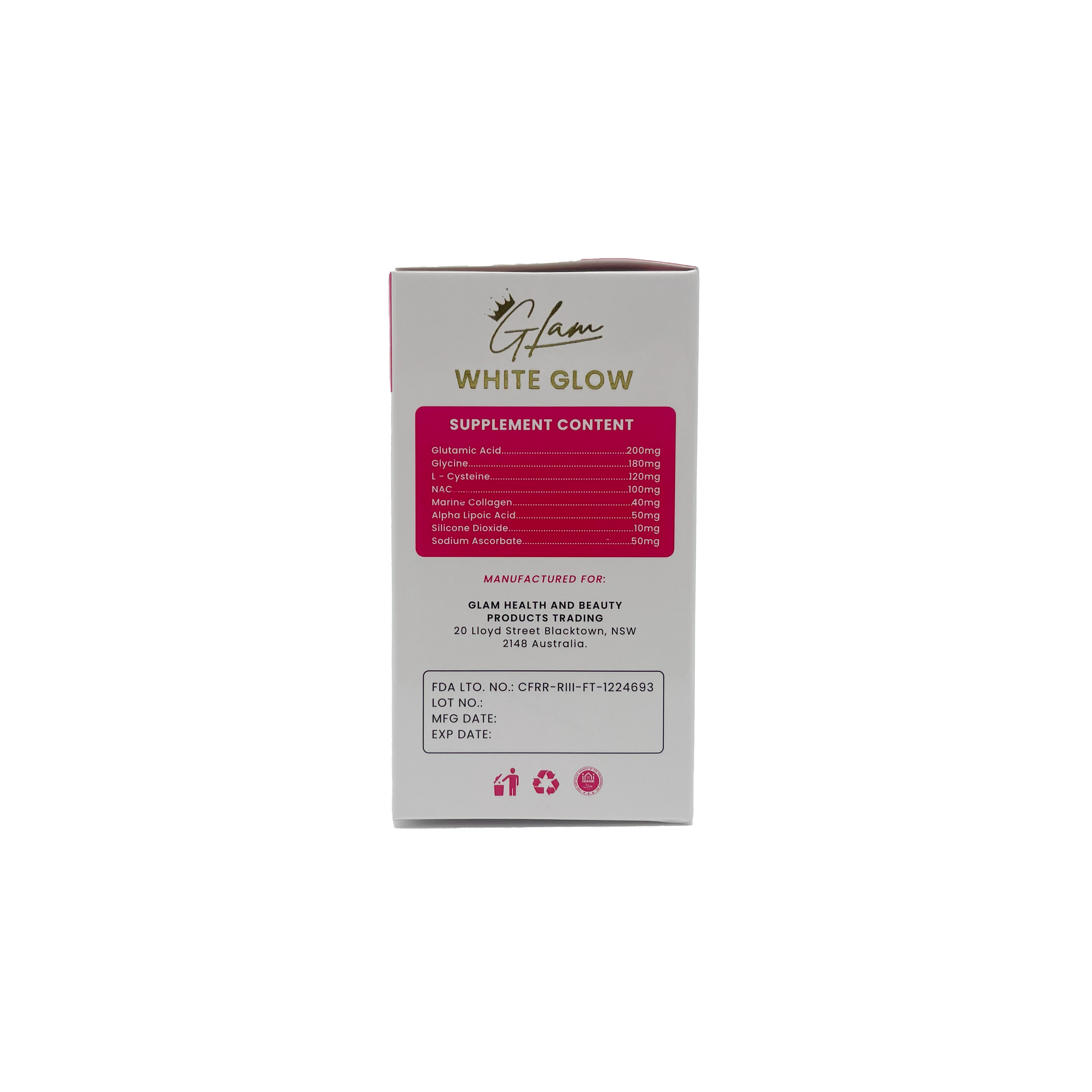 Glam White Glow – Enhanced Glutathione + Glutathione Boosters